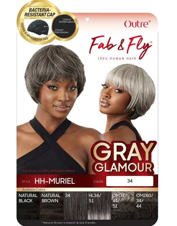 Outre 100% Human Hair Fab & Fly Gray Glamour Wig - Muriel - Image 5