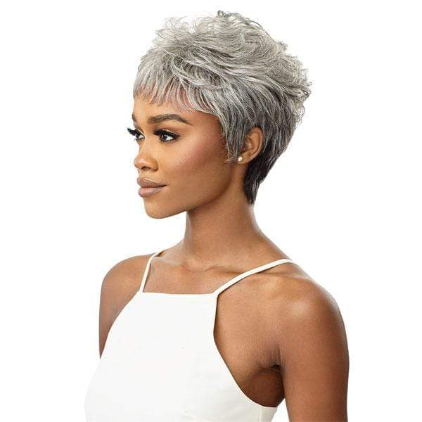 Outre 100% Human Hair Fab & Fly Gray Glamour Wig - THEODORA - Image 3