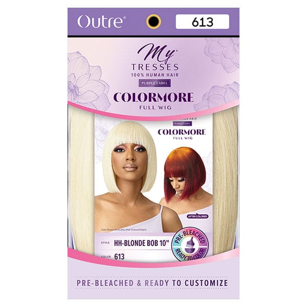 Outre 100% Human Hair MyTresses Purple Label Color More Full Wig - BLONDE BOB 10" - Image 5