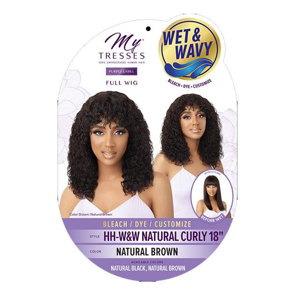 Outre 100% Human Hair MyTresses Purple Label Full Wig WET & WAVY - NATURAL CURLY 18" - Clearance - Image 6