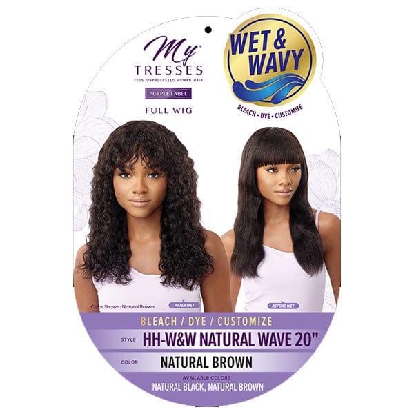 Outre 100% Human Hair MyTresses Purple Label Full Wig WET & WAVY - NATURAL WAVE 20" - Image 5