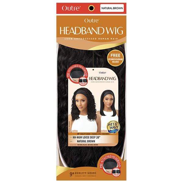 Outre 100% Human Hair WET & WAVY Headband Wig - LOOSE DEEP 20" - Image 5