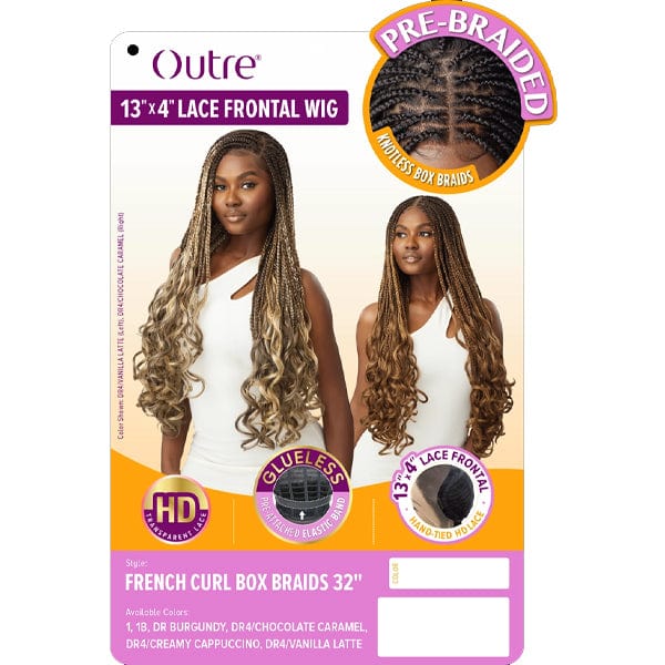 Outre 13x4 HD Pre-Braided Lace Front Wig - FRENCH CURL BOX BRAIDS 32" - Image 5