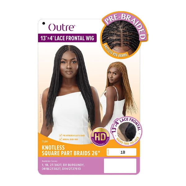 Outre 13x4 HD Pre-Braided Lace Front Wig - KNOTLESS SQUARE PART BRAIDS 26" - Image 12