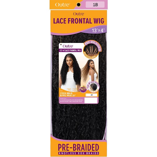 Outre 13x4 HD Pre-Braided Lace Front Wig - STITCH BRAID RIPPLE WAVE 30" - Image 5