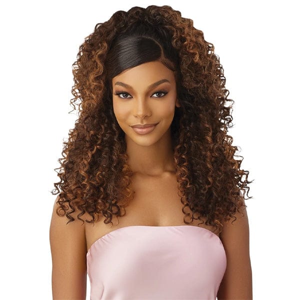 Outre Airtied Human Hair Blend Glueless 13X6 HD Lace Front Wig - HHB DOMINICAN CURLY 22" - Image 5