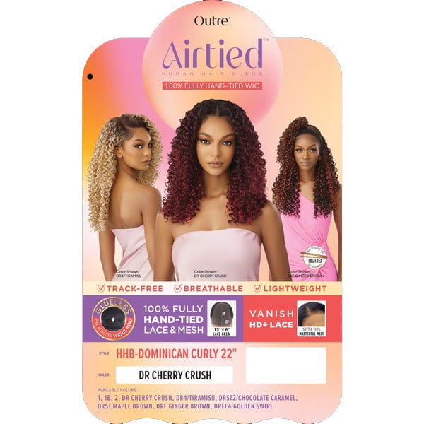 Outre Airtied Human Hair Blend Glueless 13X6 HD Lace Front Wig - HHB DOMINICAN CURLY 22" - Image 7