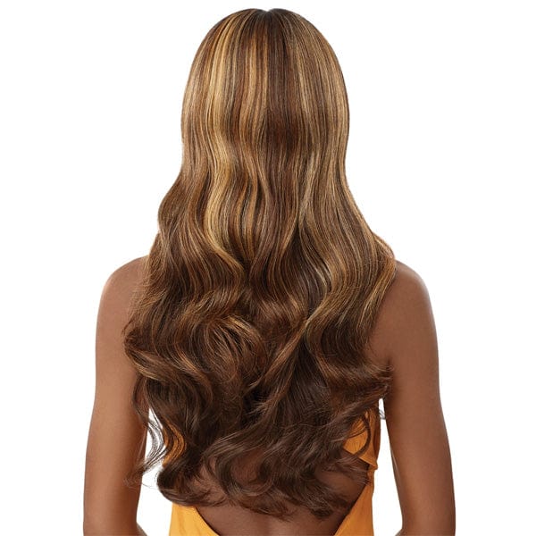 Outre Airtied Human Hair Blend Glueless 13X6 HD Lace Front Wig - HHB GLAM WAVES 28" - Image 3