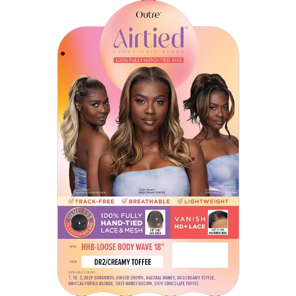 Outre Airtied Human Hair Blend Glueless 13X6 HD Lace Front Wig - HHB LOOSE BODY WAVE 18" - Image 6