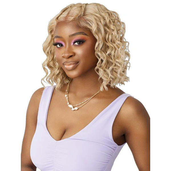Outre Airtied Human Hair Blend Glueless 13X6 HD Lace Front Wig - HHB LOOSE DEEP 12" - Image 4