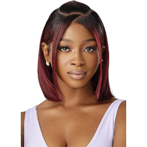 Outre Airtied Human Hair Blend Glueless 13X6 HD Lace Front Wig - HHB NATURAL YAKI 12" - Image 3