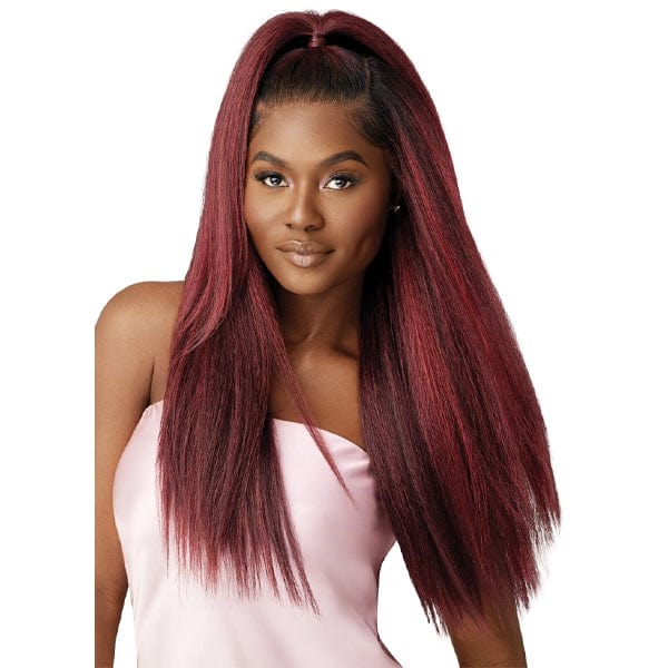 Outre Airtied Human Hair Blend Glueless 13X6 HD Lace Front Wig - HHB PERM YAKI 26" - Image 5