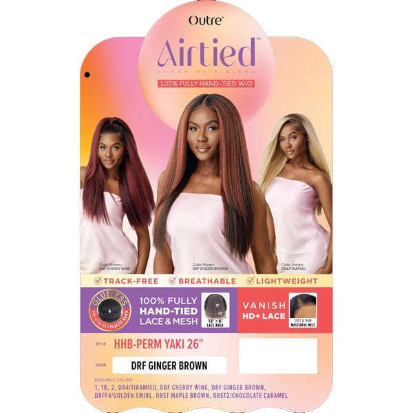Outre Airtied Human Hair Blend Glueless 13X6 HD Lace Front Wig - HHB PERM YAKI 26" - Image 7