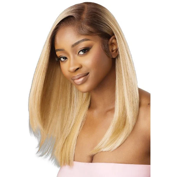 Outre Airtied Human Hair Blend Glueless 13X6 HD Lace Front Wig - HHB SLEEK YAKI 20" - Image 2