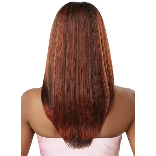 Outre Airtied Human Hair Blend Glueless 13X6 HD Lace Front Wig - HHB SLEEK YAKI 20" - Image 6