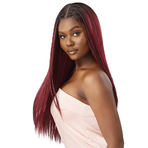 Outre Airtied Human Hair Blend Glueless 13X6 HD Lace Front Wig - HHB SLEEK YAKI 28" - Image 4