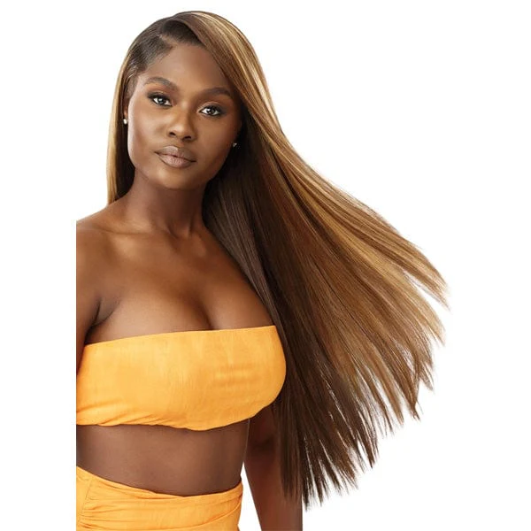 Outre Airtied Human Hair Blend Glueless 13X6 HD Lace Front Wig - HHB SLEEK YAKI 28" - Image 5
