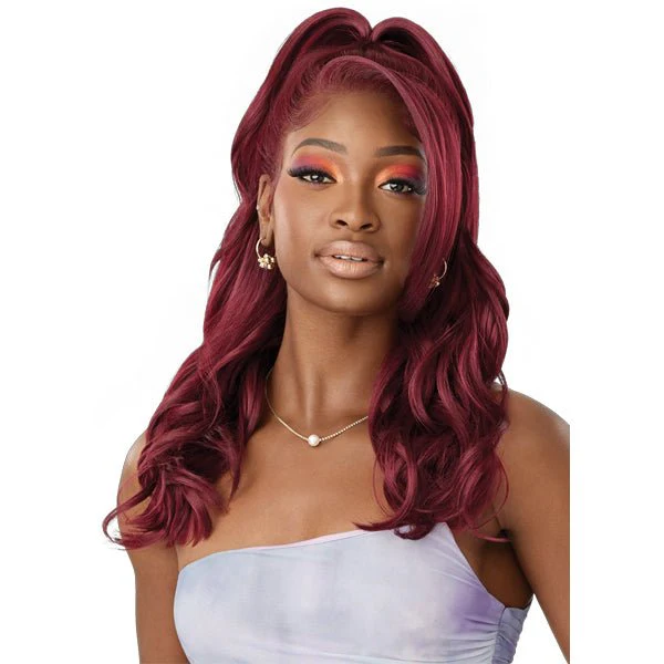 Outre Airtied Human Hair Blend Glueless 13X6 HD Lace Front Wig - HHB NATURAL WAVE 20" - Image 3
