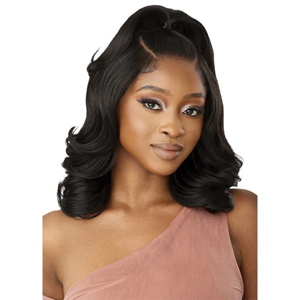 Outre Human Hair Blend 5x5 Lace Closure Wig - HHB BODY WAVE 16" - Image 3