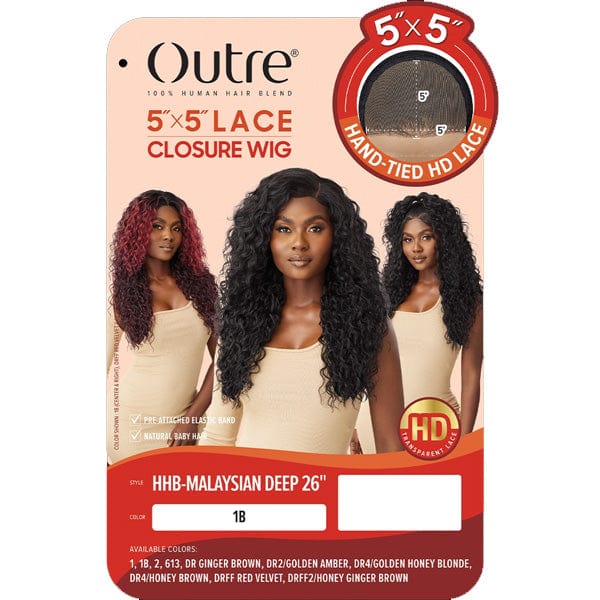 Outre Human Hair Blend 5x5 Lace Closure Wig - HHB MALAYSIAN DEEP 26" - Image 7