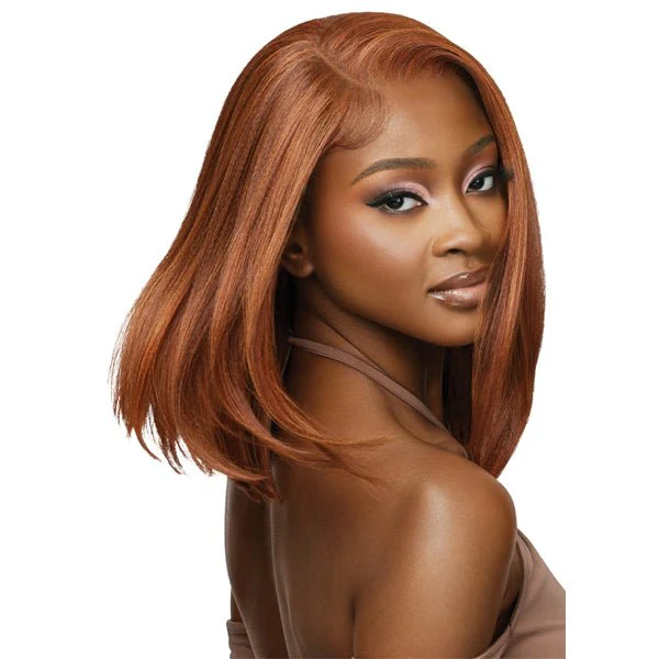 Outre Human Hair Blend 5x5 Lace Closure Wig - HHB NATURAL YAKI 14" - Image 2