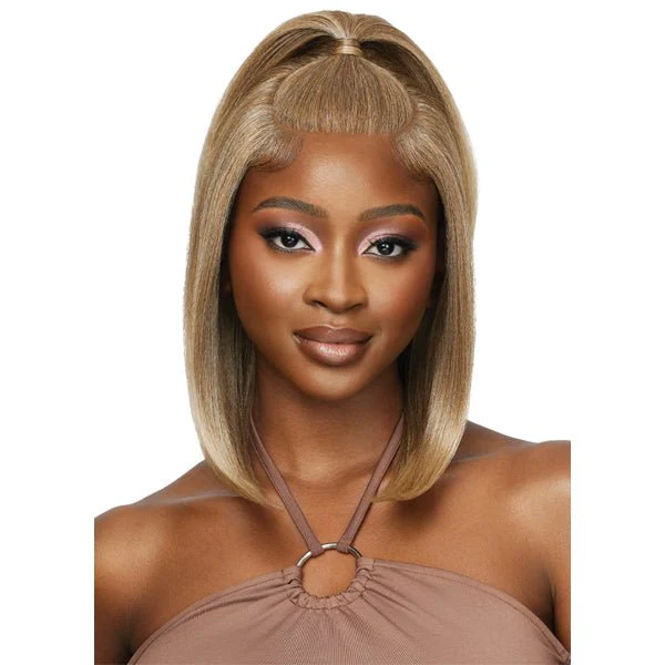 Outre Human Hair Blend 5x5 Lace Closure Wig - HHB NATURAL YAKI 14" - Image 3