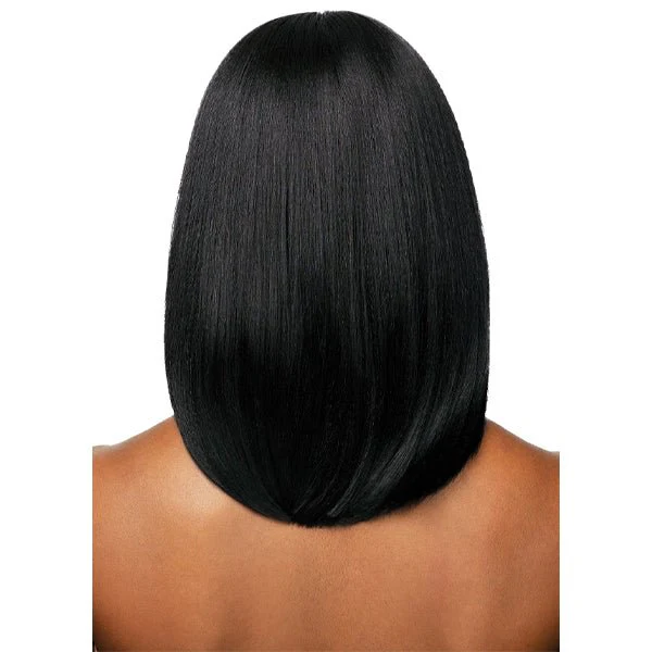 Outre Human Hair Blend 5x5 Lace Closure Wig - HHB NATURAL YAKI 14" - Image 5