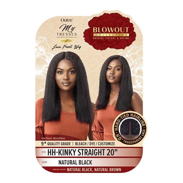 Outre Mytresses Gold Label Blowout 100% Human Hair Lace front Wig - KINKY STRAIGHT 20" - Image 5