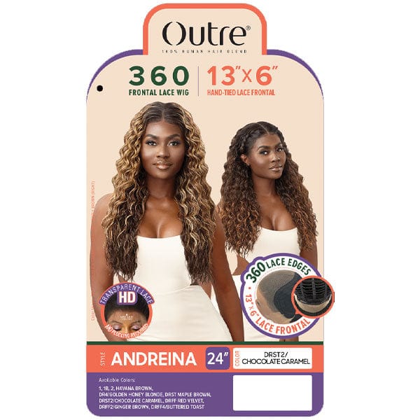 Outre Human Hair Blend 360 Lace Front Wig - ANDREINA - Image 6