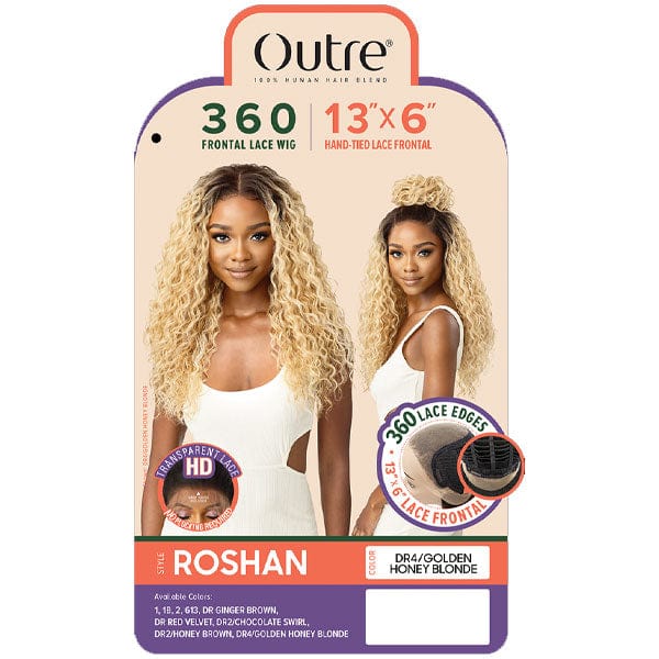 Outre Human Hair Blend 360 Lace Front Wig - ROSHAN - Image 6