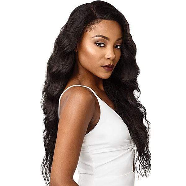 Outre Human Hair Blend 360 Lace Wig - NATURAL LOOSE WAVE - Image 4