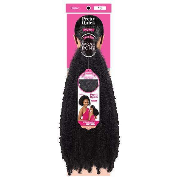 Outre Pretty Quick Synthetic Wrap Ponytail - SPRINGY AFRO - Image 4