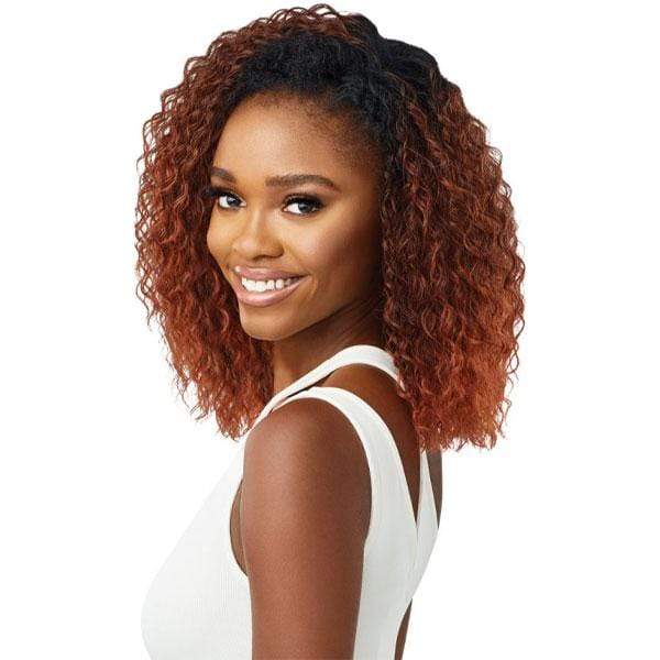 Outre Quick Weave Wet & Wavy Style Synthetic Half Wig - DEEP CURL 14" - Image 2