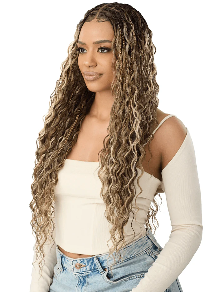 Outre Synthetic 100% Fully Hand-tied Whole Lace Wig - BOHO MERMAID BOX BRAID 32" - Image 3