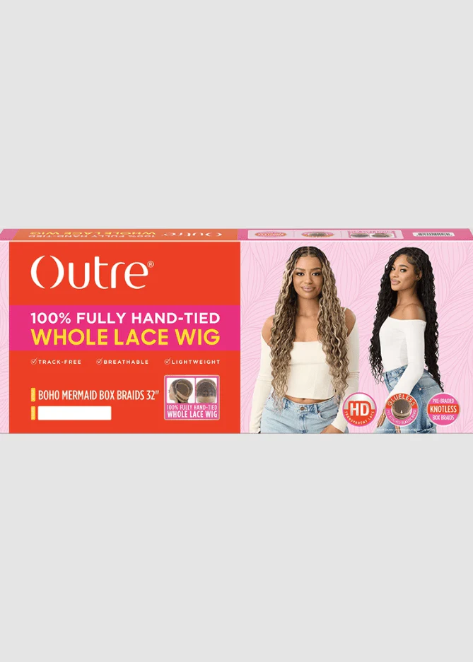 Outre Synthetic 100% Fully Hand-tied Whole Lace Wig - BOHO MERMAID BOX BRAID 32" - Image 6