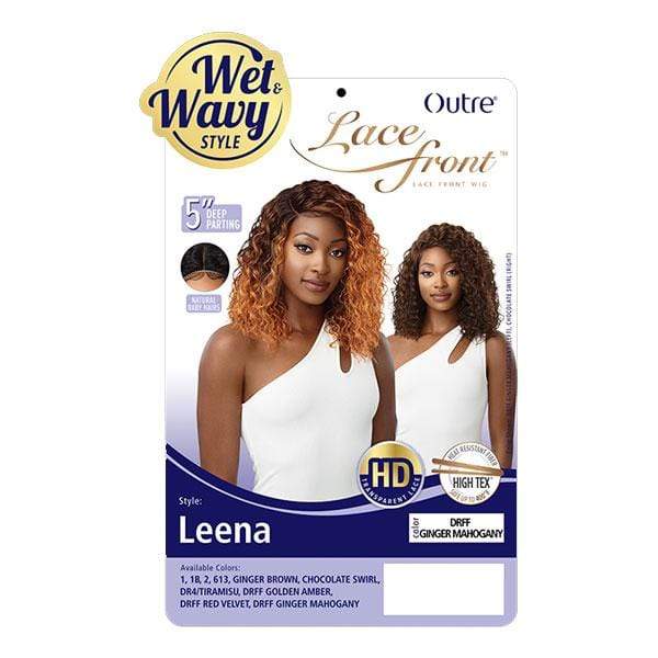 Outre Synthetic 5" Deep L-Part Swiss Wet & Wavy Lace Front Wig - LEENA - Image 5