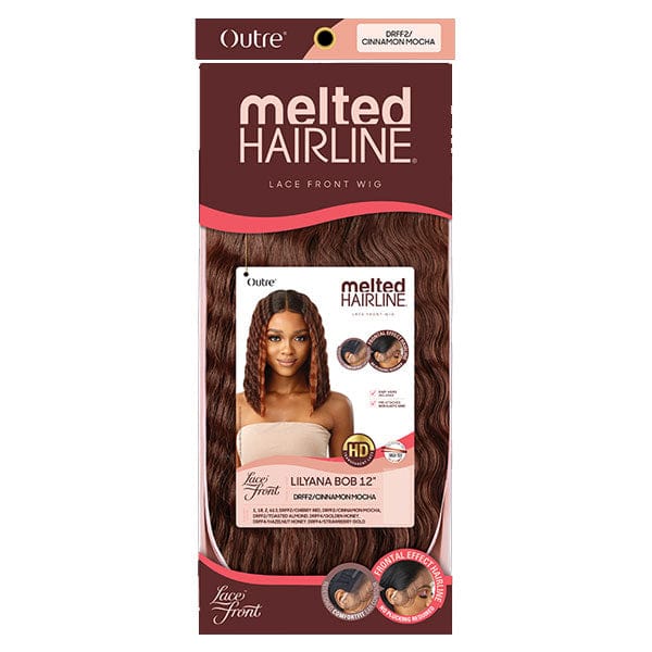 Outre Synthetic Melted Hairline HD Lace Front Wig - LILYANA BOB 12" - Image 7