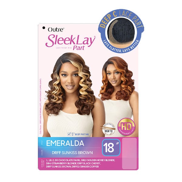 Outre Synthetic Sleeklay Part HD Lace Front Wig - EMERALDA - Image 5