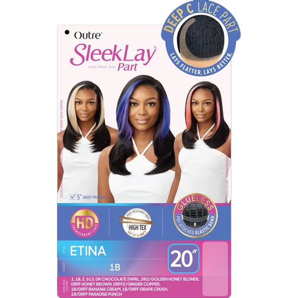 Outre Synthetic Sleeklay Part HD Lace Front Wig - ETINA - Image 6