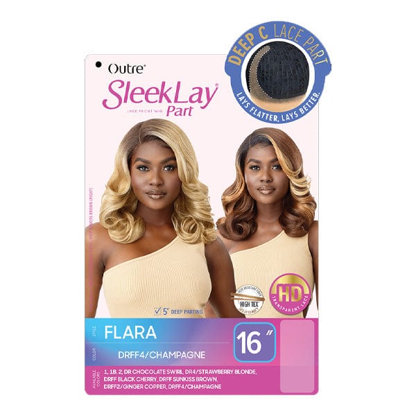 Outre Synthetic Sleeklay Part HD Lace Front Wig - FLARA - Image 5