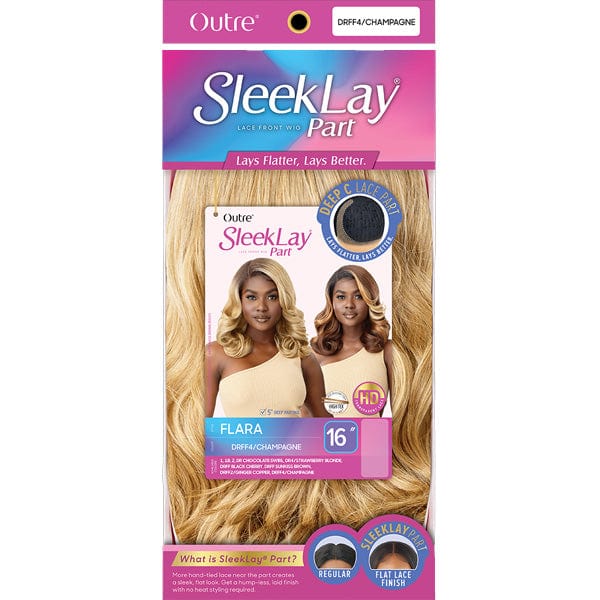 Outre Synthetic Sleeklay Part HD Lace Front Wig - FLARA - Image 6