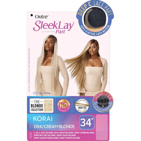 Outre Synthetic Sleeklay Part HD Lace Front Wig - KORAI - Image 6