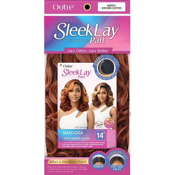Outre Synthetic Sleeklay Part HD Lace Front Wig - SHADORA - Image 6