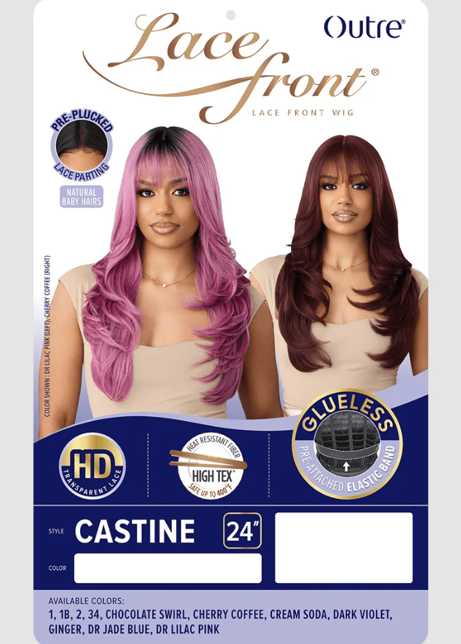Outre Synthetic Swiss HD Lace Front Wig - CASTINE - Image 5