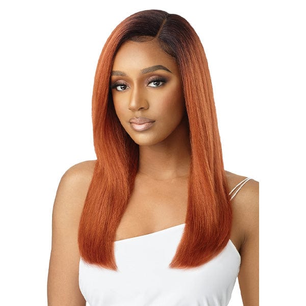 Outre Synthetic Swiss HD Lace Front Wig - NATURAL  YAKI 22″ - Image 2