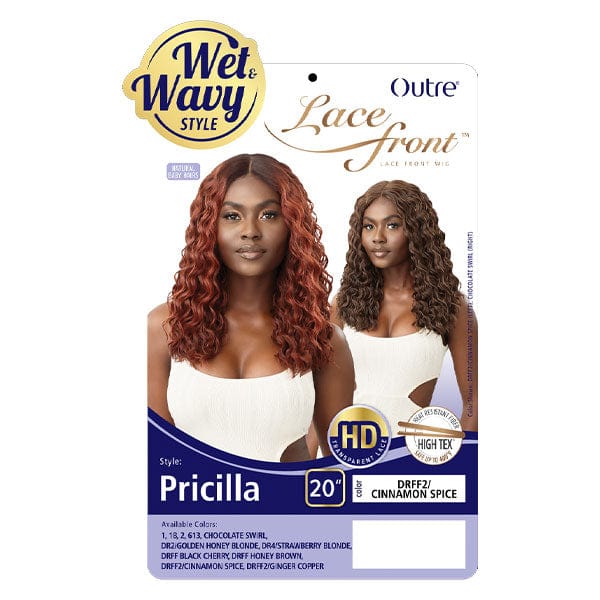 Outre Synthetic Swiss Wet & Wavy Lace Front Wig - PRICILLA - Image 5