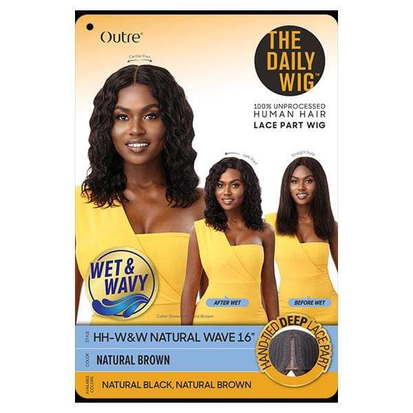 Outre The Daily Wig 100% Human Hair Wet & Wavy Wig - NATURAL WAVE 16" - Image 6