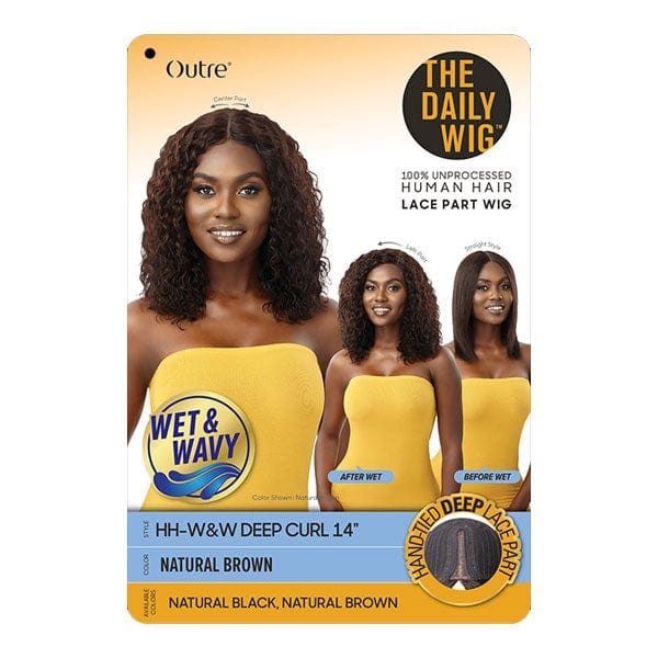 Outre The Daily Wig 100% Human Hair Wet & Wavy Wig - DEEP CURL 14" - Clearance - Image 6