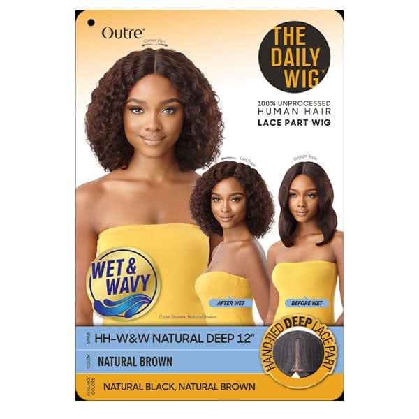 Outre The Daily Wig 100% Human Hair Wet & Wavy Wig - NATURAL DEEP 12" - Clearance - Image 6