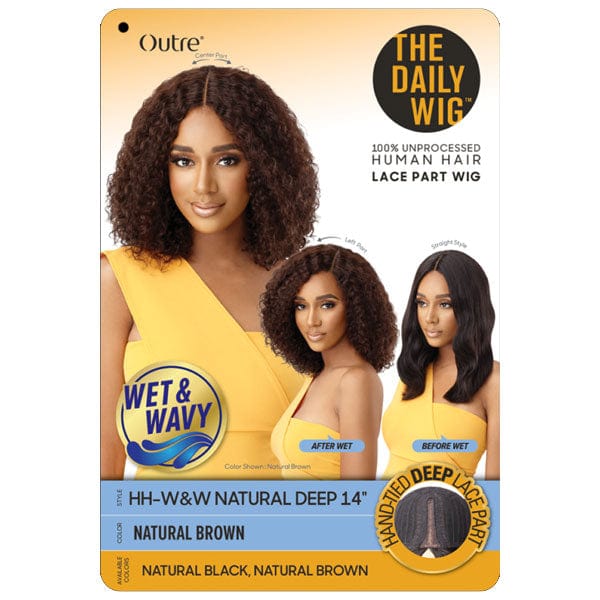 Outre The Daily Wig 100% Human Hair Wet & Wavy Wig - NATURAL DEEP 14" - Image 5